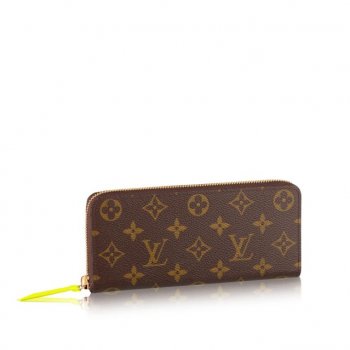 louis vuitton ポルトフォイユ・クレマンス モノグラム 財布&小物 M61796 Acid Yellow