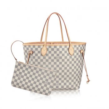louis vuitton ネヴァーフルmm ダミエ・アズール アイコンバッグ N41605 ローズ・バレリーヌ