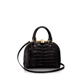 louis vuitton アルマbb クロコダイル&アリゲーター エキゾチックレザー N90337 ノワール