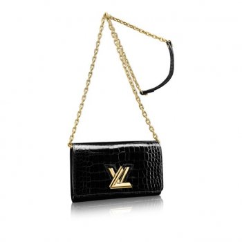 louis vuitton ポルトフォイユ・ツイスト チェーン クロコダイル&アリゲーター 財布&小物 N92024 クロコダイル&アリゲーター