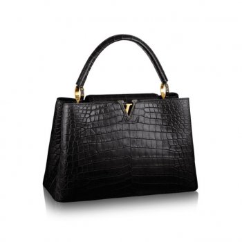 louis vuitton カプシーヌmm アリゲーター マット エキゾチックレザー N91570 ノワール
