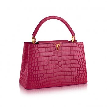 louis vuitton カプシーヌmm アリゲーター マット エキゾチックレザー N91749 グルナード
